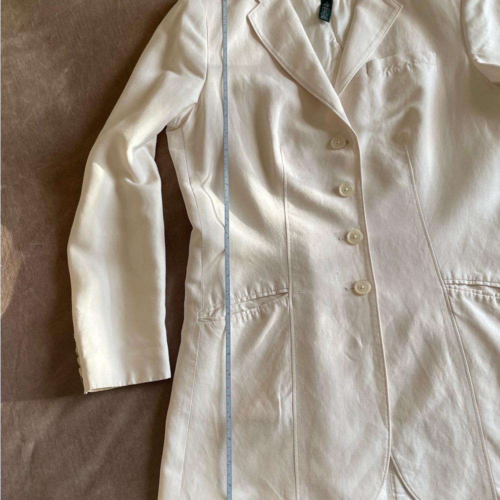 Lauren Ralph Lauren, Long Cream Blazer, size 8 - Picture 3 of 7